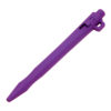 Detectable HD Retractable Pen Lanyard Attachment - Standard Black Ink (Pack of 50) - Purple