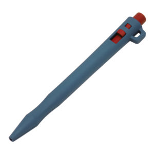 Blue w/Red Cap Detectable HD Retractable Pen Lanyard Attachment - Blue Pressurized "Cryo" Ink