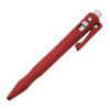 Detectable HD Retractable Pen with Clip - Gel Black Ink (Pack of 50) - Red