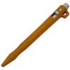 Detectable HD Retractable Pen Lanyard Attachment - Gel Black Ink (Pack of 50) - Orange
