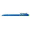 Detectable Economy Retractable Pen with Clip - Blue Housing (Pack of 50) - Green Ink