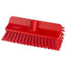 10" High-Low Brush, Medium Stiff Bristles - Red