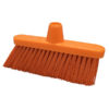 10" Angle Broom, Medium Stiff Bristles - Orange