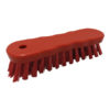 7" Economy Hand Scrub, Stiff Bristles - Red