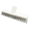 8" Economy Deck Scrub, Stiff Bristles - White