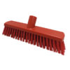 11" Economy Broom, Stiff Bristles - Red