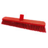 15" Economy Broom, Stiff Bristles - Red