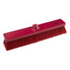 18" Floor Broom, Medium Stiff Bristles - Red