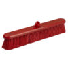 24" Floor Broom, Medium Stiff Bristles - Red
