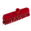 9" Scrub Brush, Stiff Bristles - Red