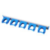20" Aluminum Hanger with 5 Small Rubber Clamps - Blue