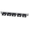 20" Aluminum Hanger with 5 Small Rubber Clamps - Black
