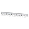 20" Aluminum Hanger with 5 Small Rubber Clamps - White