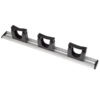 20" Aluminum Hanger with 3 Large Rubber Clamps - Black