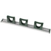 20" Aluminum Hanger with 3 Large Rubber Clamps - Green