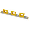 20" Aluminum Hanger with 3 Large Rubber Clamps - Yellow
