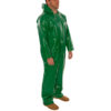 Green Safetyflex Coverall with Attached Hood