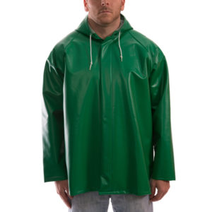 Green Safetyflex Jacket with Attached Hood