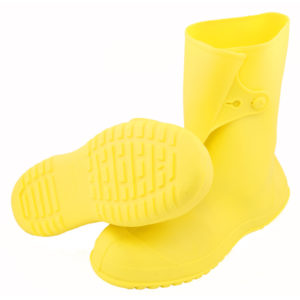 Yellow 10" Workbrute Plain Toe PVC Overshoe/boot