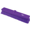 18" Antimicrobial & Resin-Set DRS Floor Broom, Medium Stiff Bristles - Purple