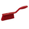 12" Antimicrobial & Resin-Set DRS Bench Brush, Soft Bristles - Red