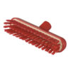 9" Resin-Set DRS Scrub Brush, Stiff Bristles - Red