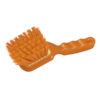 10" Resin-Set DRS Hand Brush, Stiff Bristles - Orange