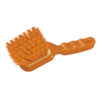 10" Resin-Set DRS Hand Brush, Stiff Bristles - Orange