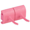 Vikan Hygienic Wall Bracket, Double Hook Module, 3.2" - Pink