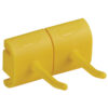 Vikan Hygienic Wall Bracket, Double Hook Module, 3.2" - Yellow