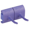 Vikan Hygienic Wall Bracket, Double Hook Module, 3.2" - Purple