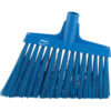 Vikan Broom, Angle Cut, 11.4", Extra Stiff - Blue