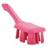 Vikan UST Hand Brush w/ Short Handle, 10.2", Stiff - Pink