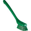 Vikan Narrow Cleaning Brush with Long Handle, 16.5 inch, Stiff - Green