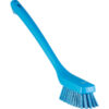 Vikan Narrow Cleaning Brush with Long Handle, 16.5 inch, Stiff - Blue