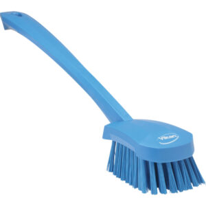 Vikan Washing Brush with long handle, 16.3 inch, Stiff