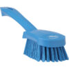 Vikan Washing Brush w/short Handle, 10.6", Stiff - Blue