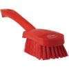 Vikan Washing Brush w/short Handle, 10.6", Stiff - Red