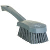 Vikan Washing Brush w/short Handle, 10.6", Stiff - Gray