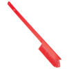 Vikan Ultra-Slim Cleaning Brush with Long Handle, 23.6", Medium - Red