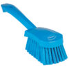 Vikan Washing Brush w/ Short Handle, 10.6", Soft - Blue