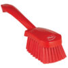 Vikan Washing Brush w/ Short Handle, 10.6", Soft - Red