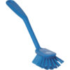Vikan Dish Brush w/ Scraping Edge, 11", Medium - Blue