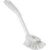 Vikan Dish Brush w/ Scraping Edge, 11", Medium - White