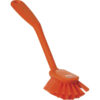 Vikan Dish Brush w/ Scraping Edge, 11", Medium - Orange