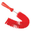 Vikan Pipe Exterior Brush, 2.2" Diameter, 14.2" Length, Medium - Red