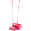 Remco Lobby Dustpan w/Broom, 14.6" - Pink