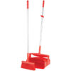 Remco Lobby Dustpan w/Broom, 14.6" - Red