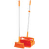 Vikan Lobby Dustpan w/Broom, 14.6" - Orange