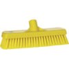 Vikan Wall-/Floor Washing Brush, 12", Stiff - Yellow